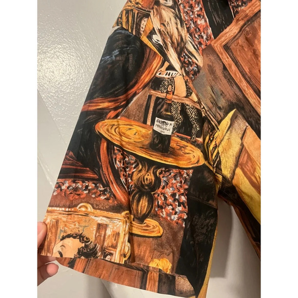 Vintage Reyn Spooner Guy Buffett Mens Hawaiian Shirt Gentleman's Club Dog - Picture 3 of 8